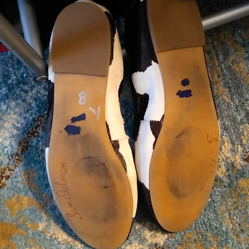 Sam Edelman calf hair flats in great shape - Picture 2 of 4